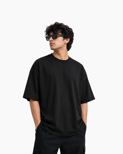 Solid Black Oversize T-Shirt